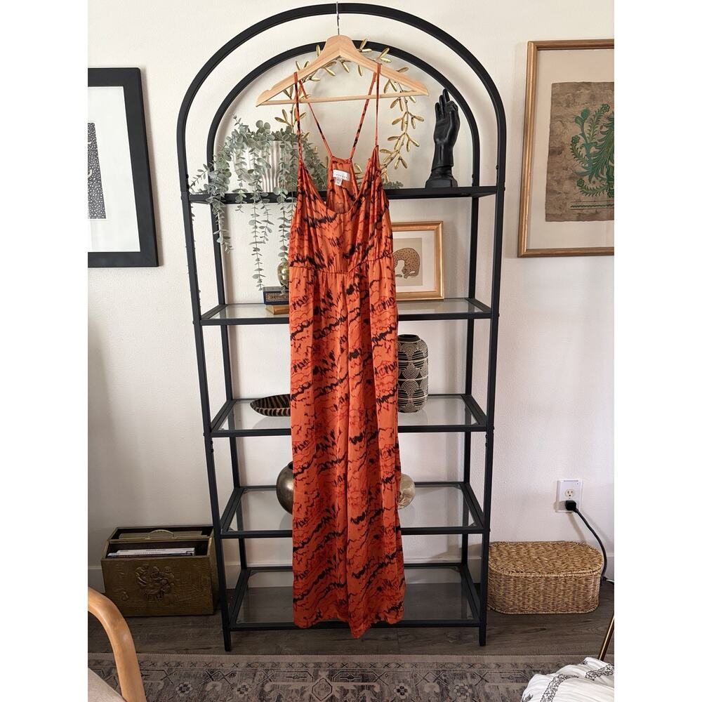 Topshop Orange Black Jumpsuit M